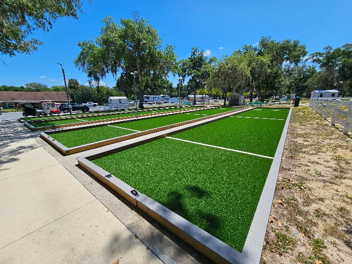 Artificial Grass for Bocce Ball by From The Ground Up Landscaping